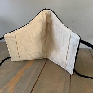 Black Coach Material Fabric Mask Face with Pocket